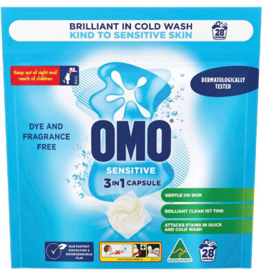 Omo Sensitive 3 in 1 Capsules 28pk