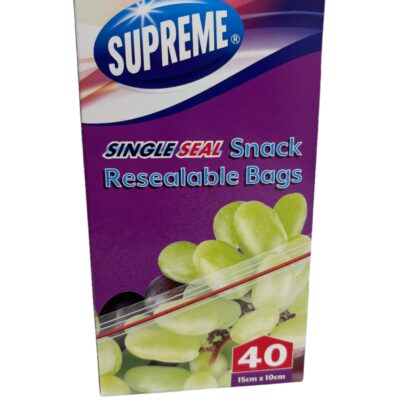 Supreme Resealable Snack Bags 40pk